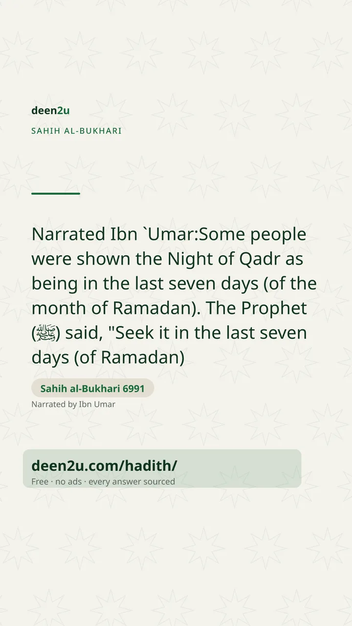 Sahih al-Bukhari 6991