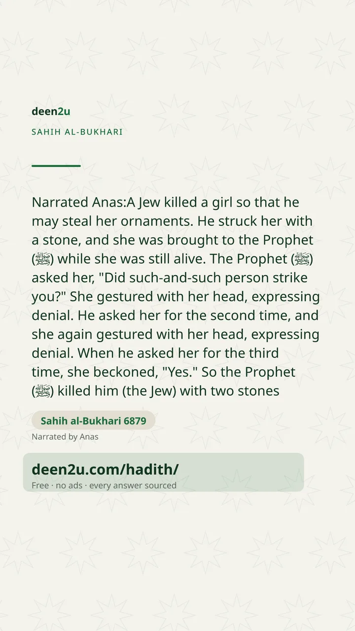 Sahih al-Bukhari 6879
