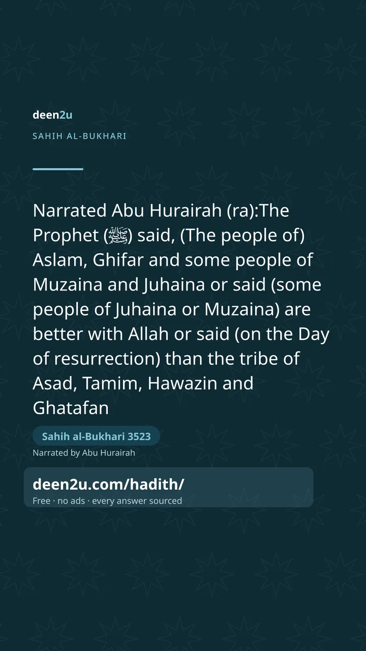 Sahih al-Bukhari 3523