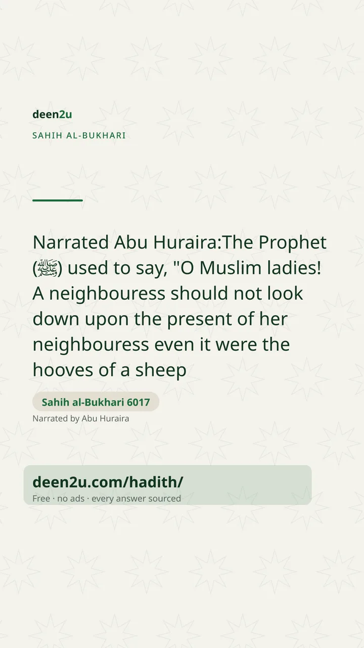 Sahih al-Bukhari 6017