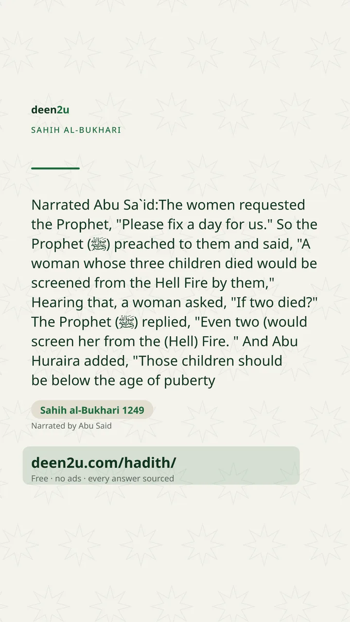 Sahih al-Bukhari 1249