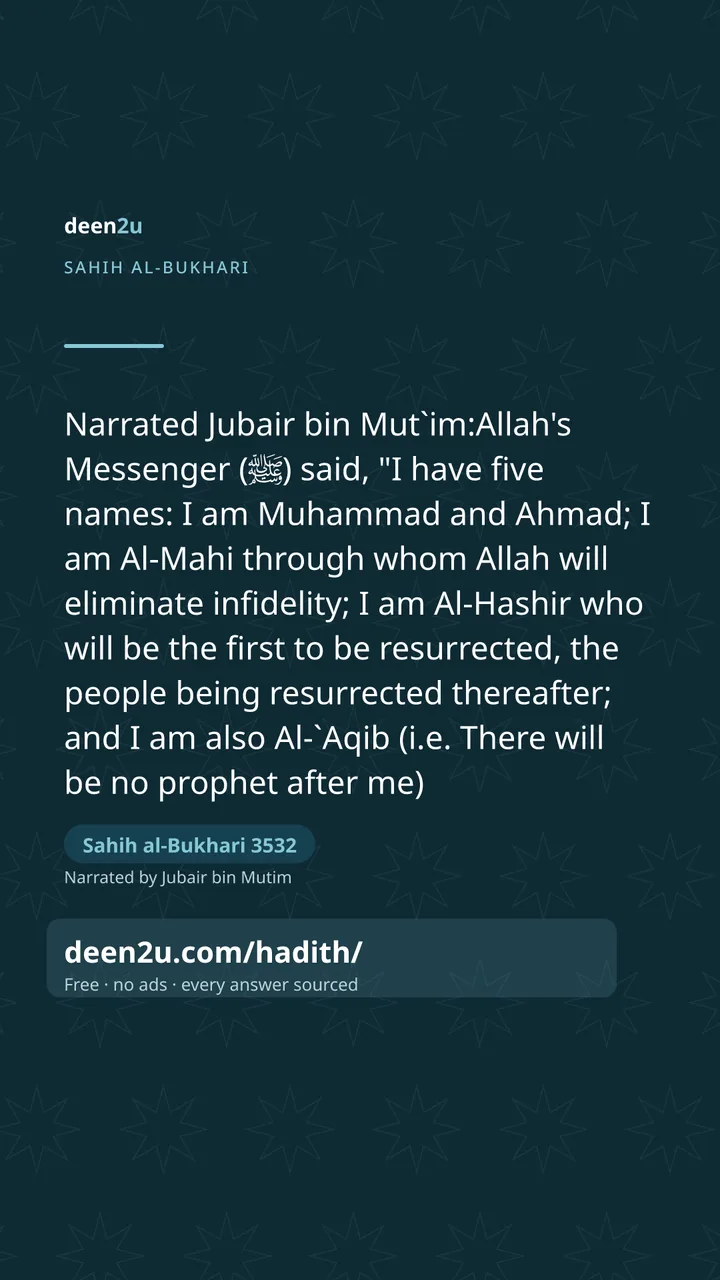 Sahih al-Bukhari 3532