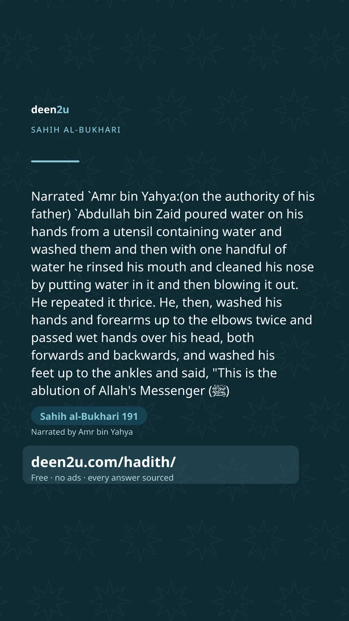 Sahih al-Bukhari 191