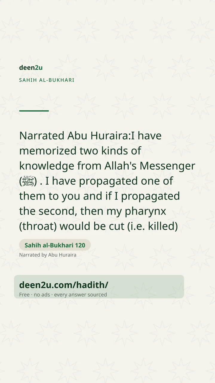 Sahih al-Bukhari 120
