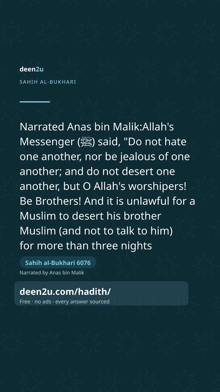 Sahih al-Bukhari 6076