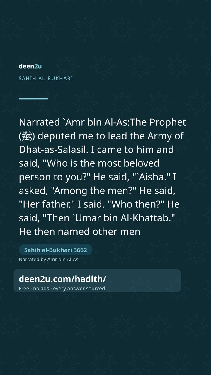 Sahih al-Bukhari 3662