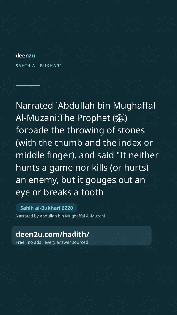 Sahih al-Bukhari 6220