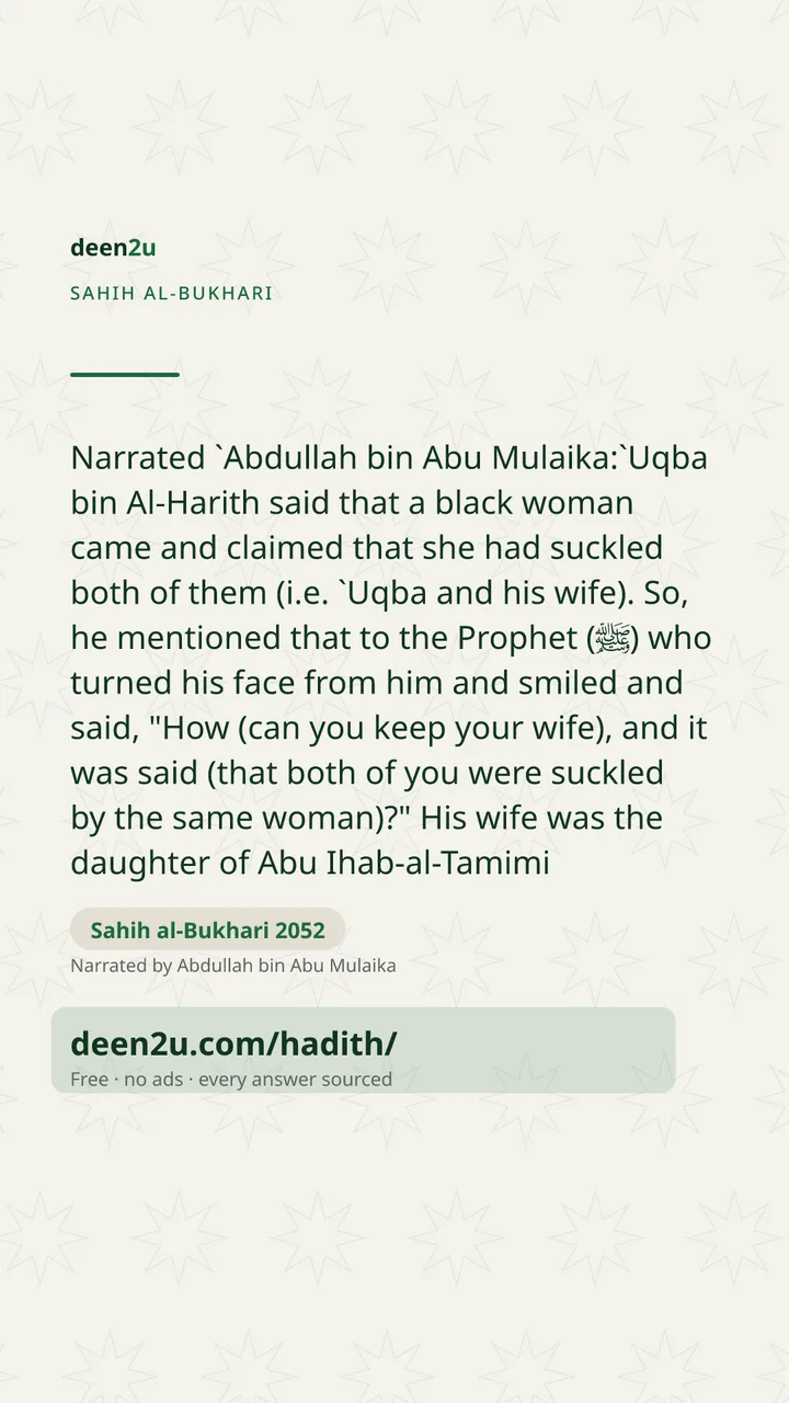 Sahih al-Bukhari 2052