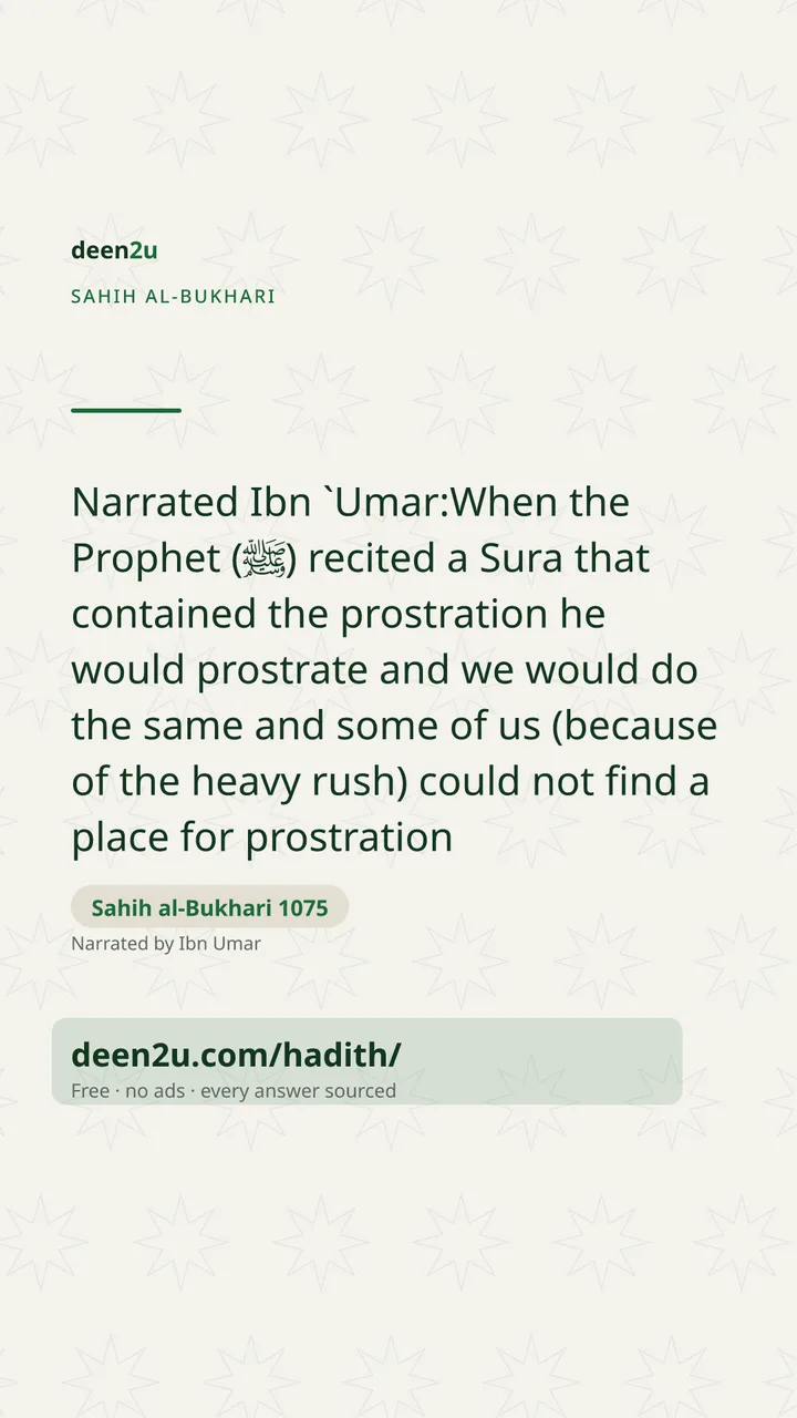 Sahih al-Bukhari 1075