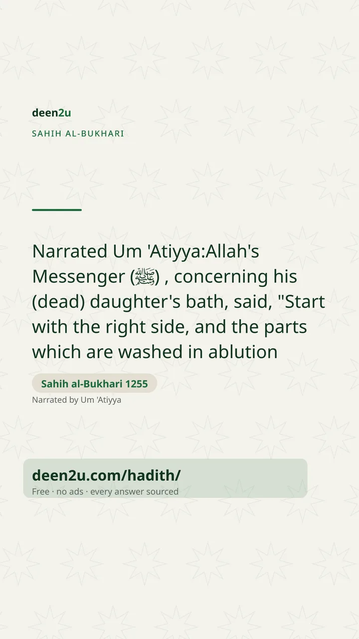 Sahih al-Bukhari 1255
