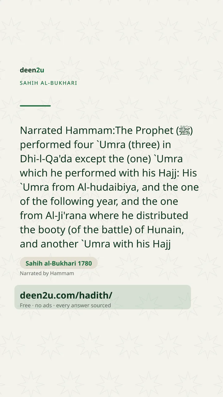 Sahih al-Bukhari 1780