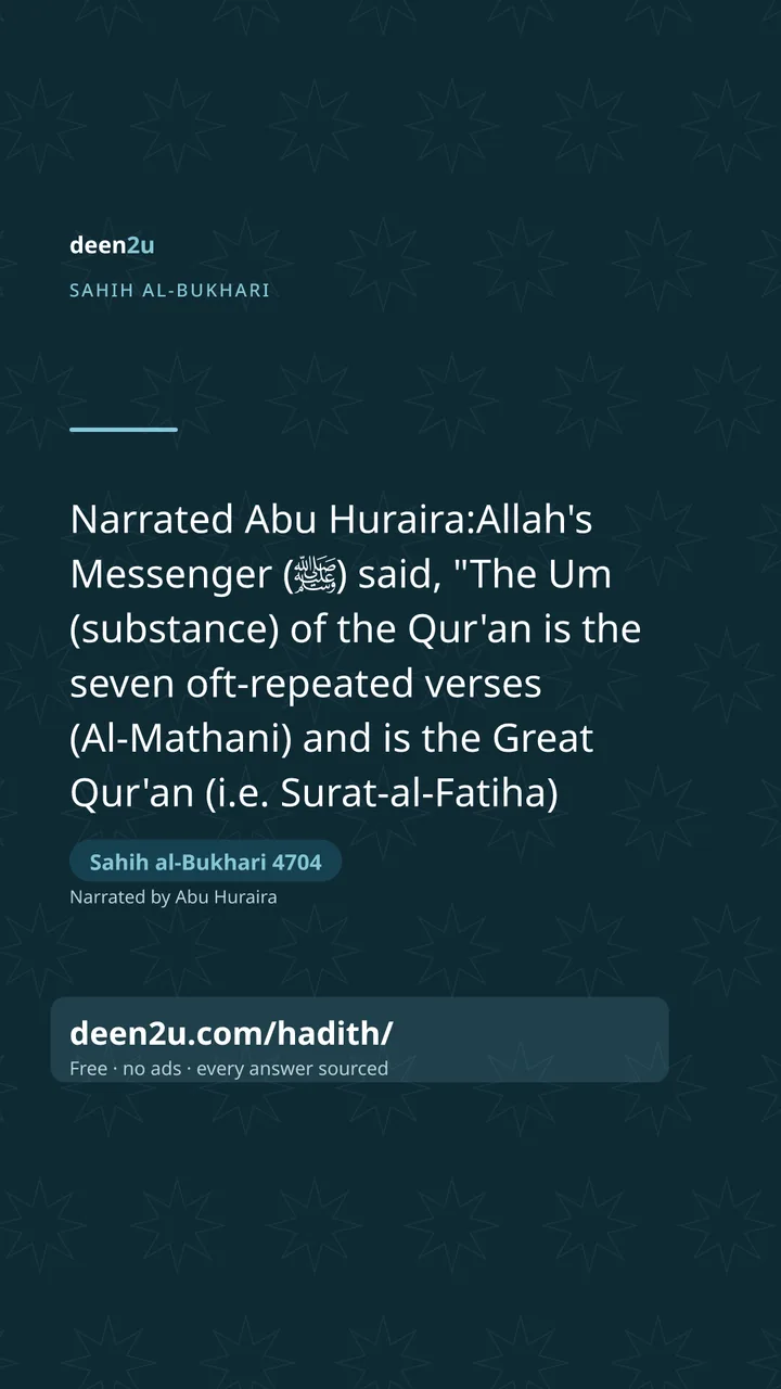 Sahih al-Bukhari 4704