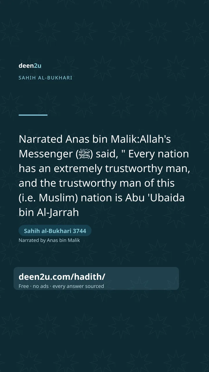 Sahih al-Bukhari 3744