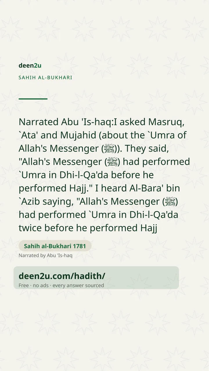 Sahih al-Bukhari 1781