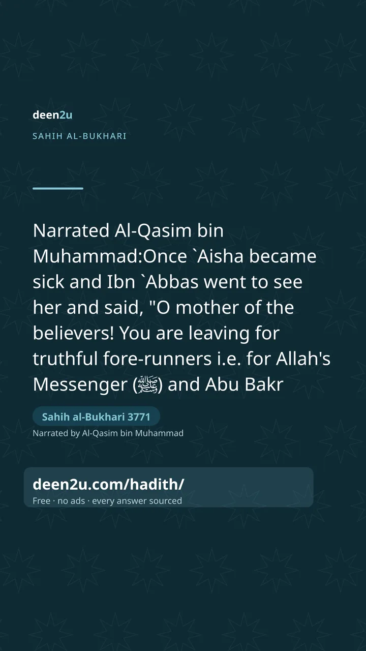 Sahih al-Bukhari 3771
