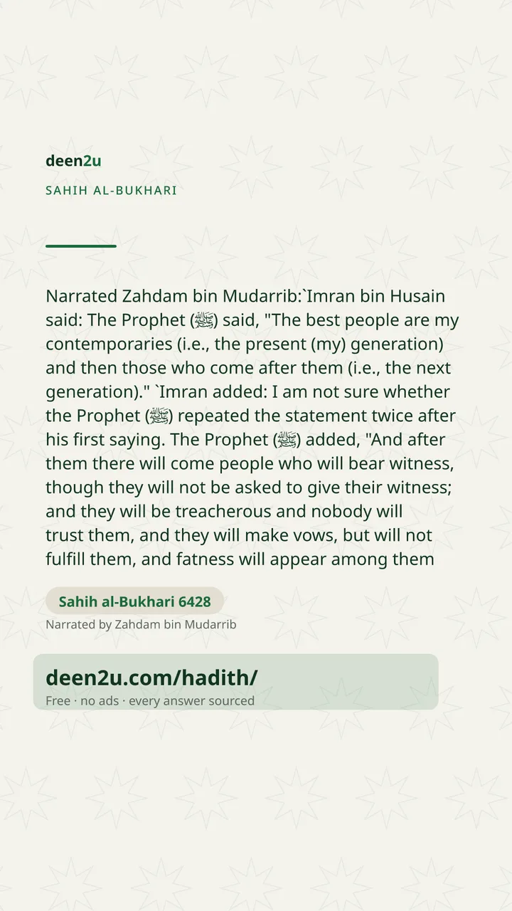 Sahih al-Bukhari 6428