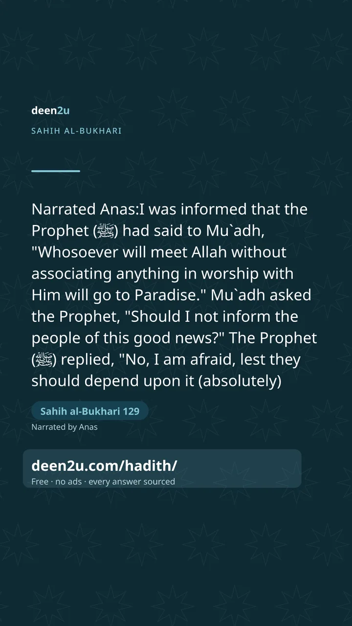 Sahih al-Bukhari 129
