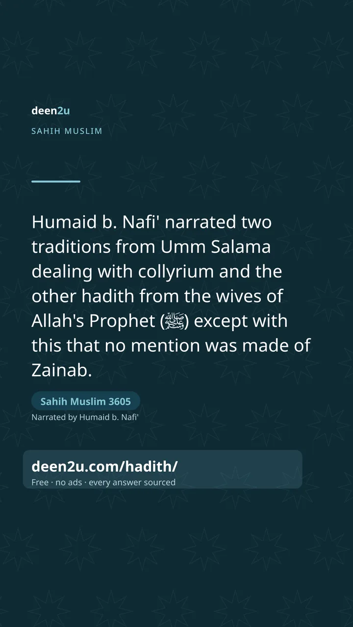 Sahih Muslim 3605
