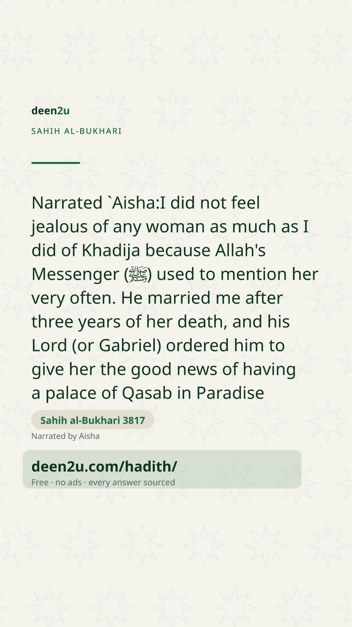 Sahih al-Bukhari 3817