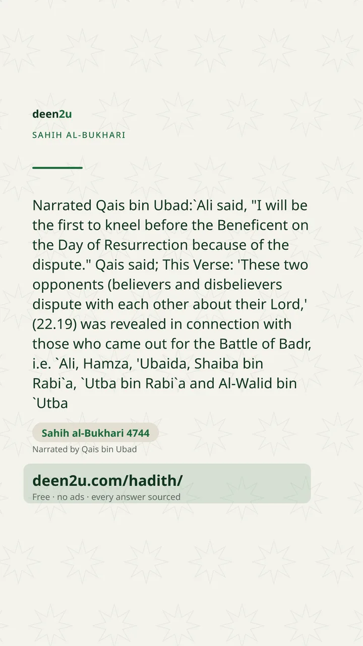 Sahih al-Bukhari 4744