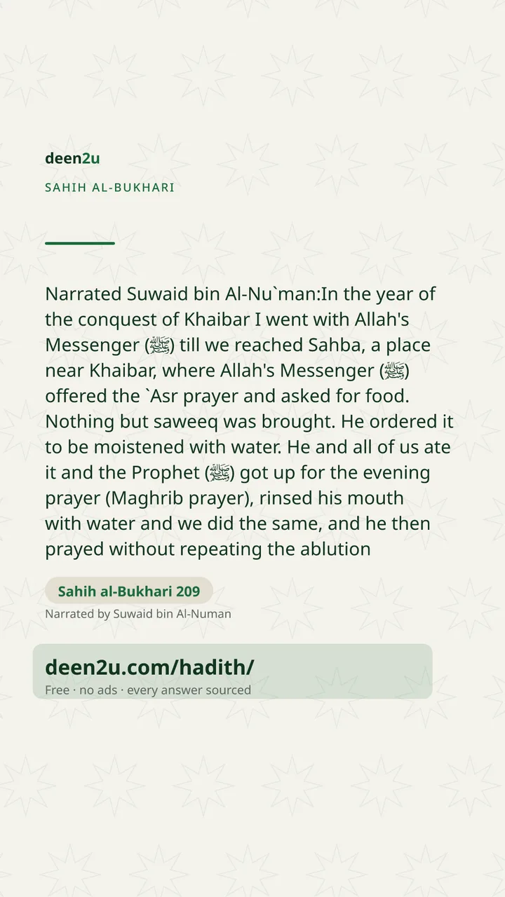 Sahih al-Bukhari 209