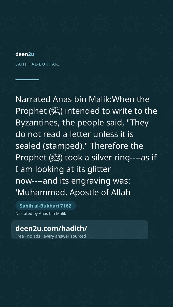 Sahih al-Bukhari 7162