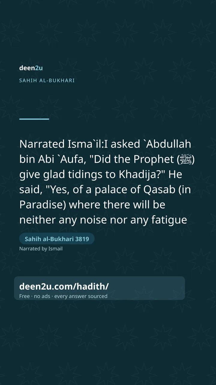 Sahih al-Bukhari 3819