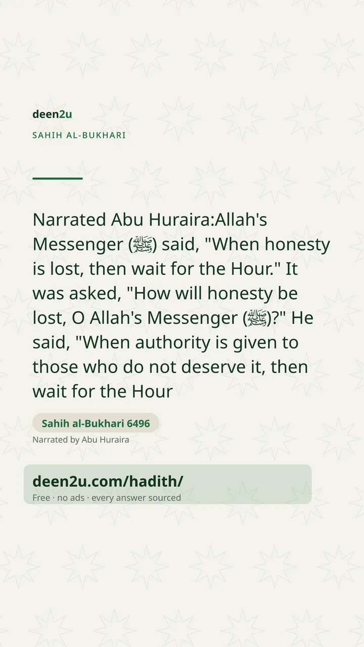 Sahih al-Bukhari 6496