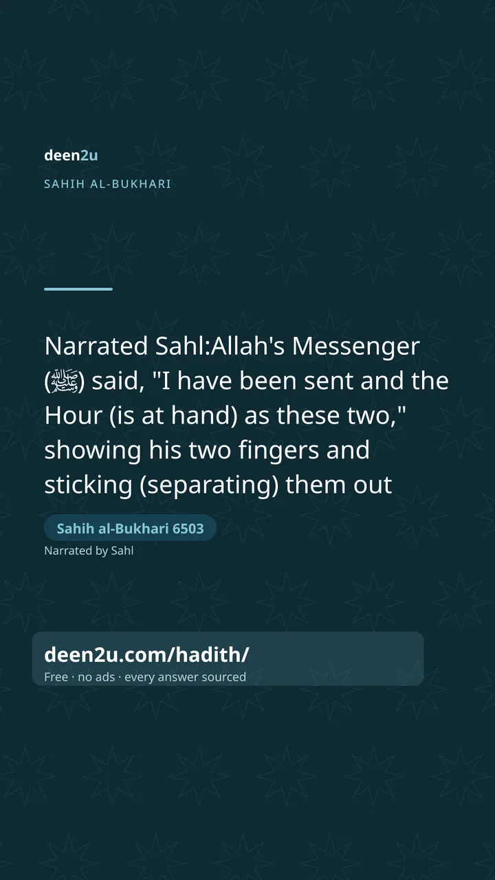 Sahih al-Bukhari 6503