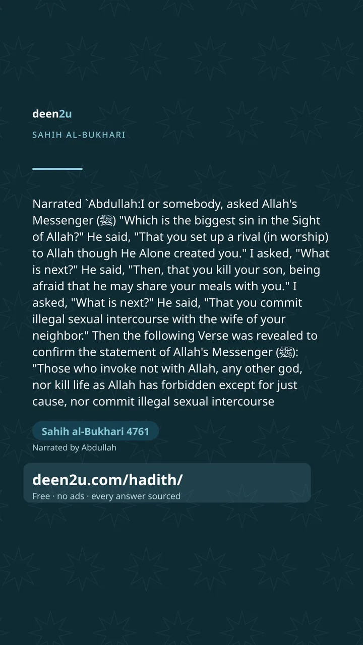 Sahih al-Bukhari 4761