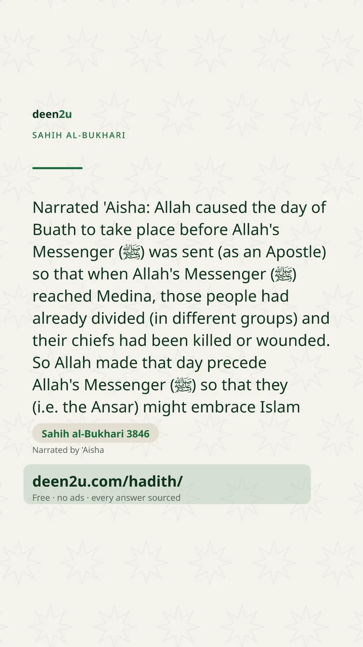 Sahih al-Bukhari 3846