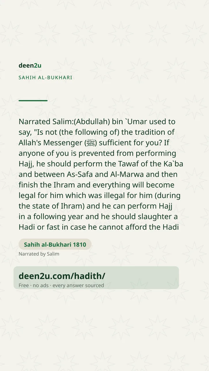 Sahih al-Bukhari 1810