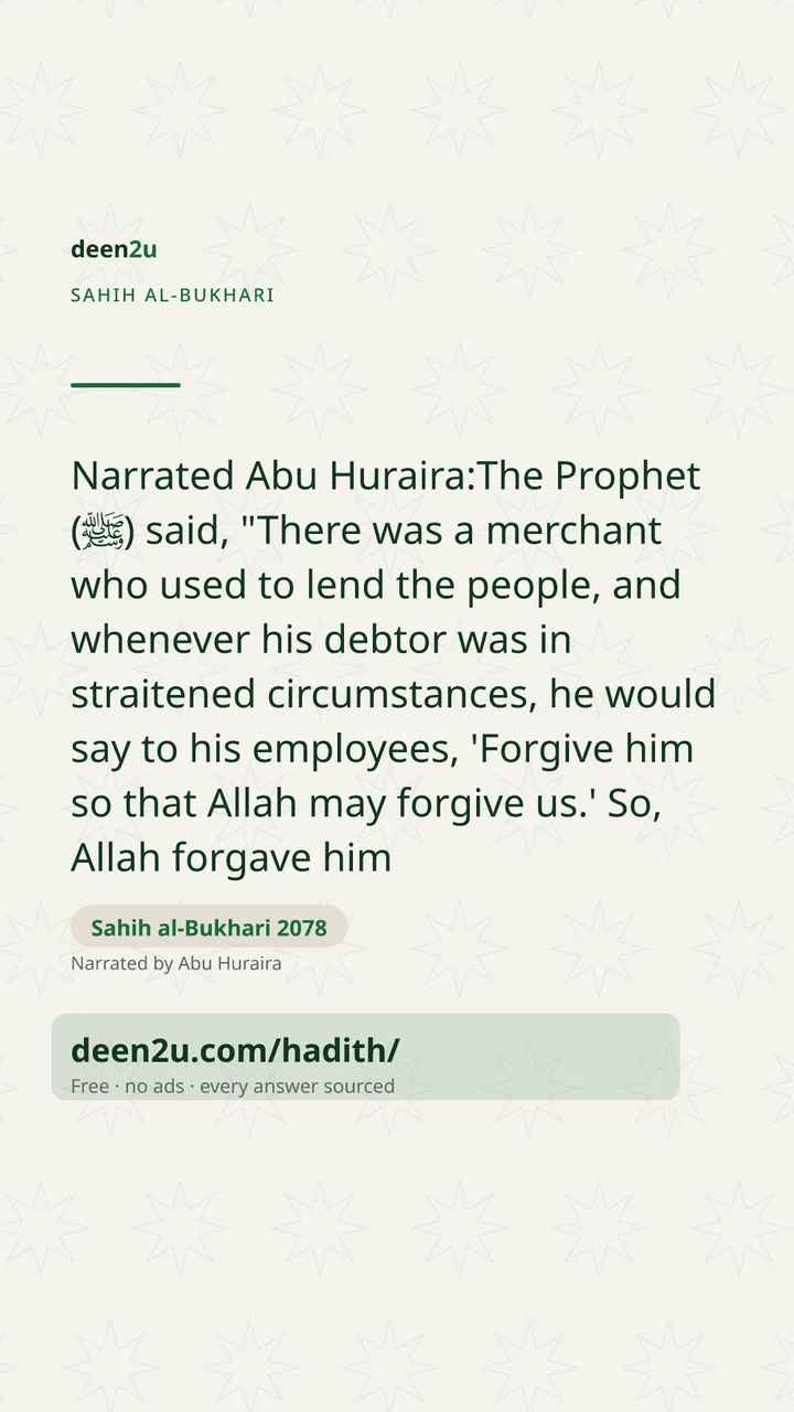 Sahih al-Bukhari 2078