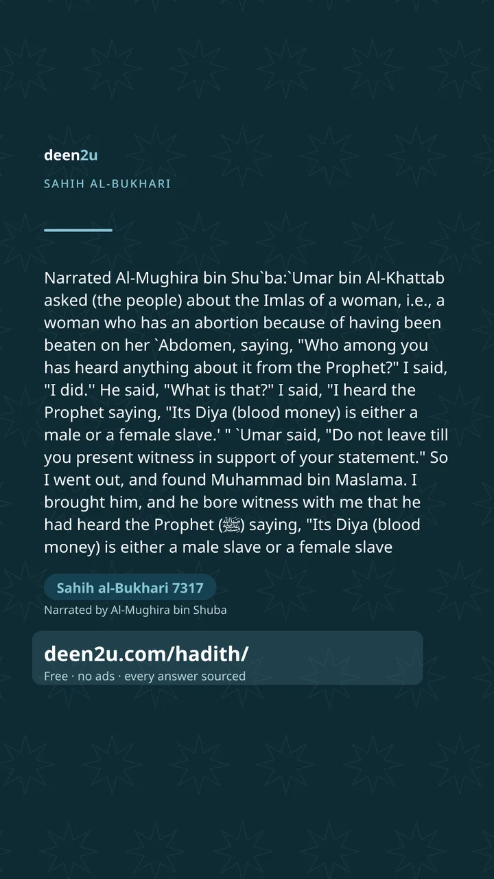Sahih al-Bukhari 7317