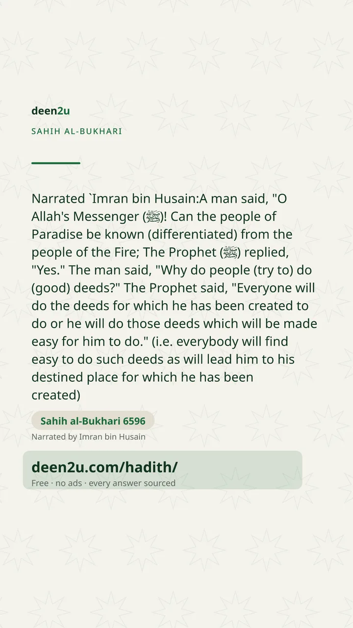 Sahih al-Bukhari 6596