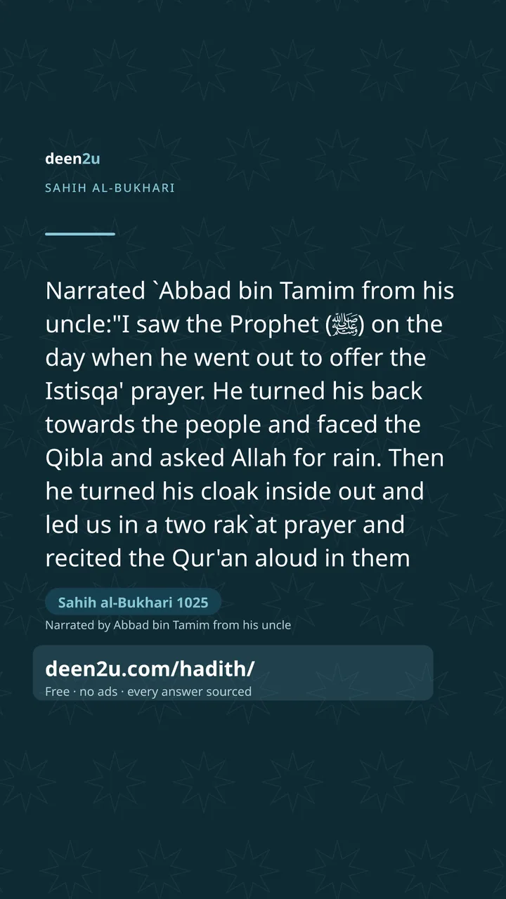 Sahih al-Bukhari 1025