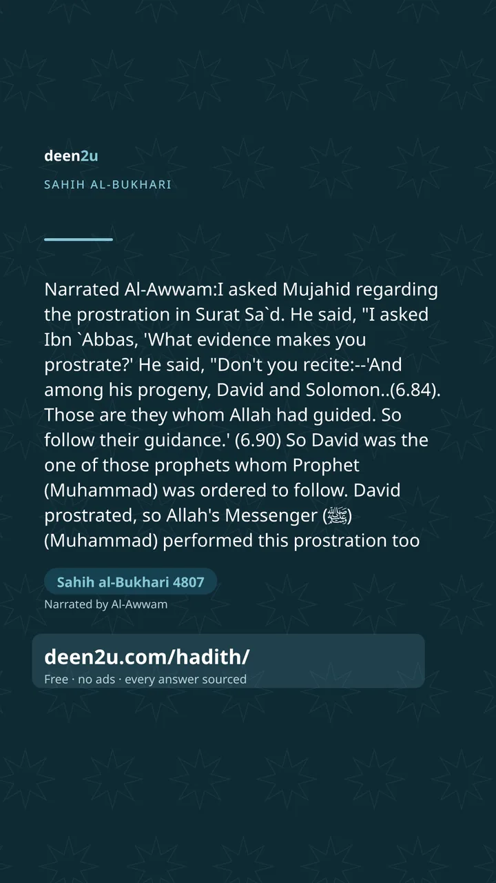 Sahih al-Bukhari 4807
