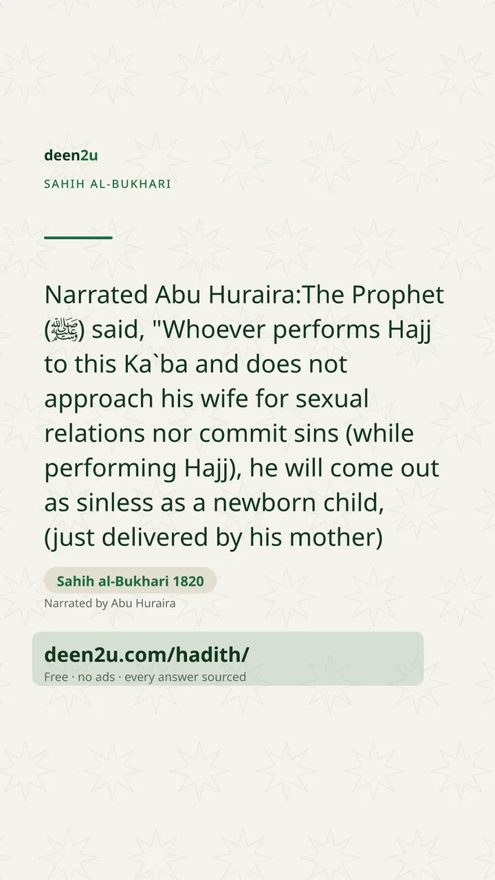 Sahih al-Bukhari 1820