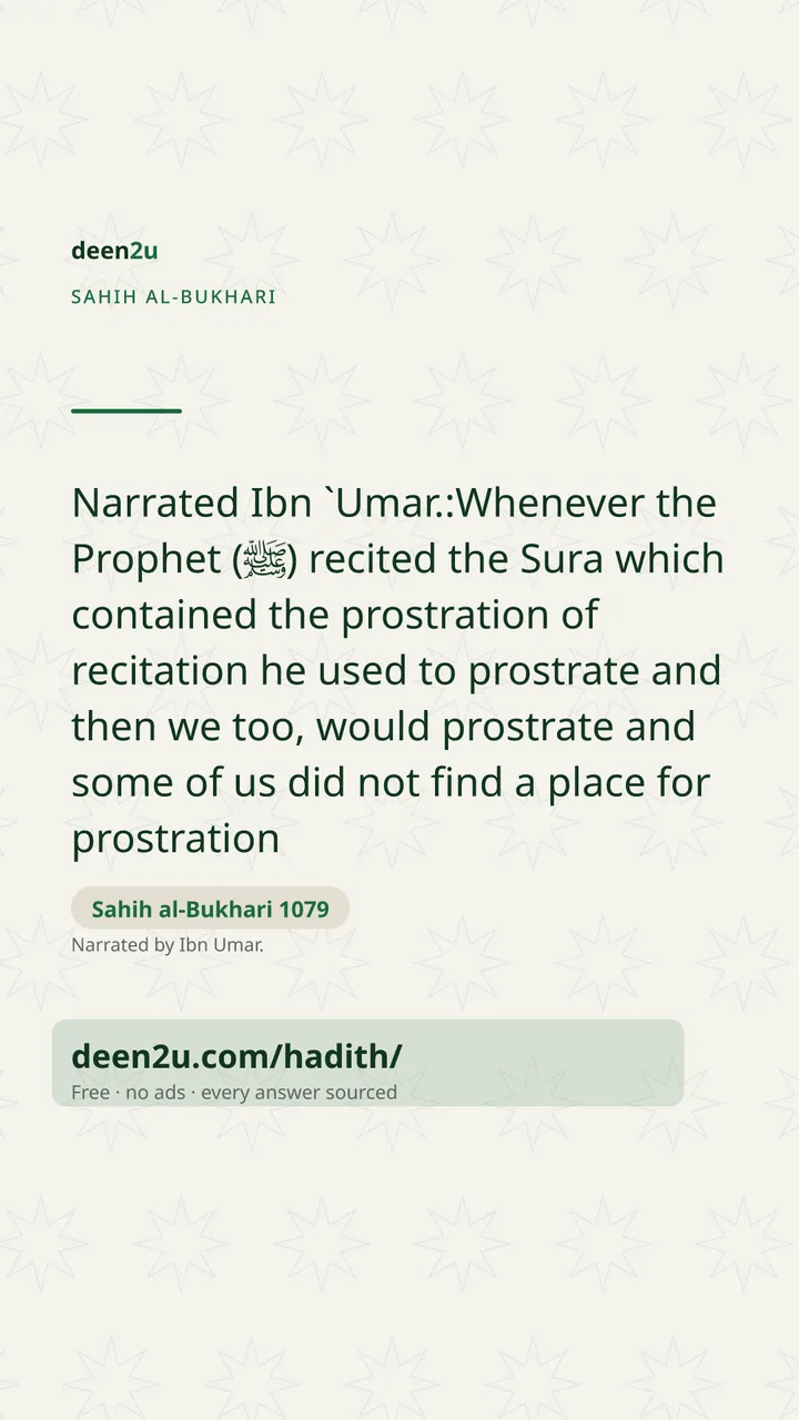 Sahih al-Bukhari 1079