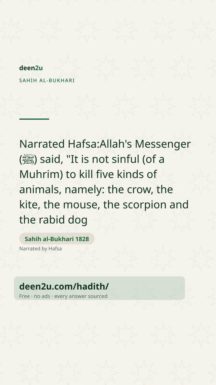 Sahih al-Bukhari 1828