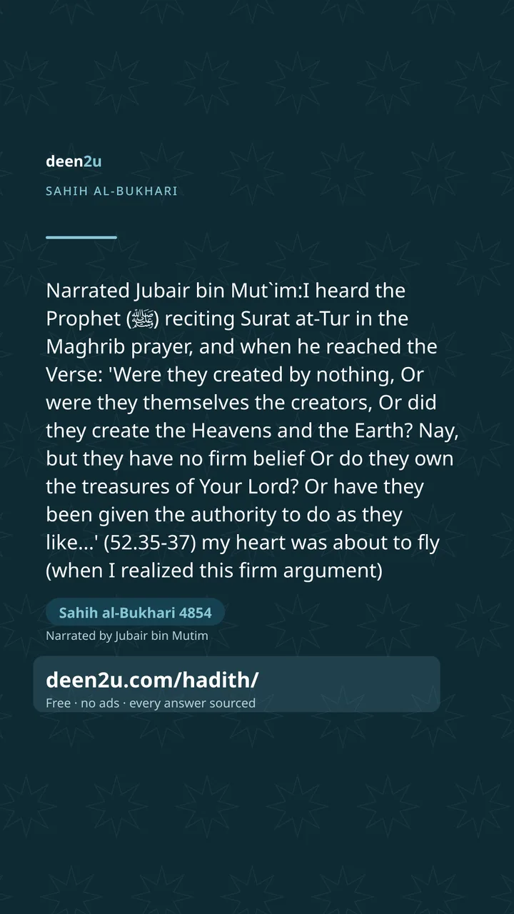 Sahih al-Bukhari 4854