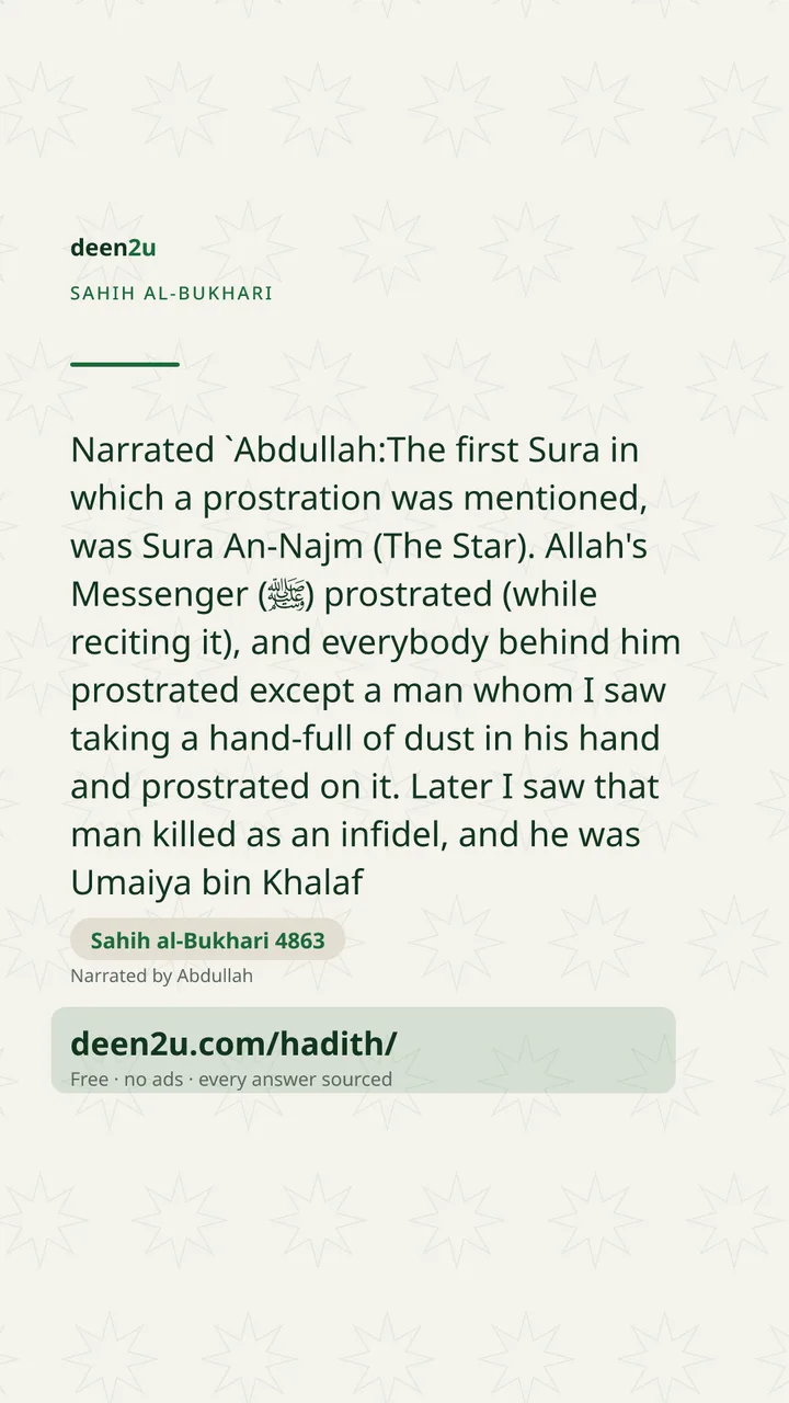 Sahih al-Bukhari 4863