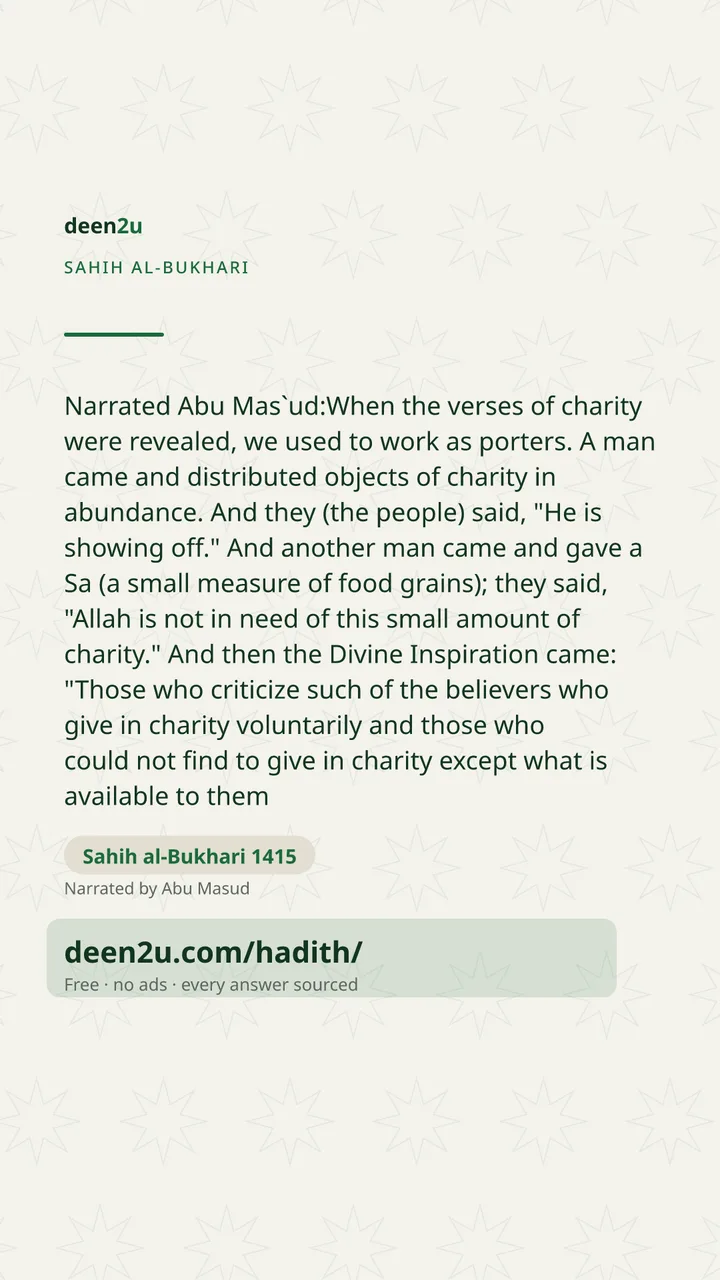Sahih al-Bukhari 1415