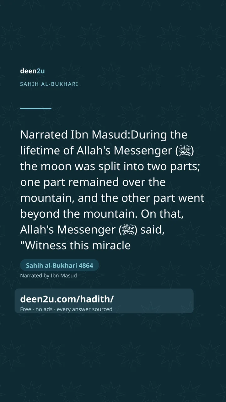 Sahih al-Bukhari 4864