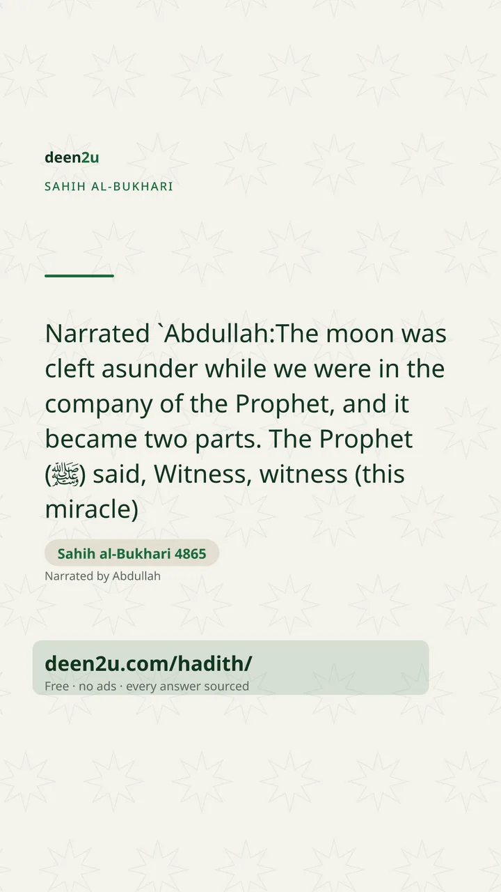Sahih al-Bukhari 4865