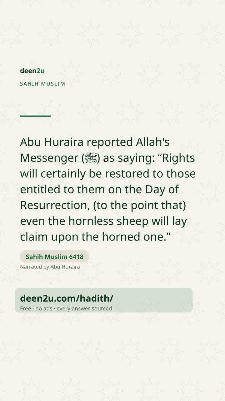 Sahih Muslim 6418