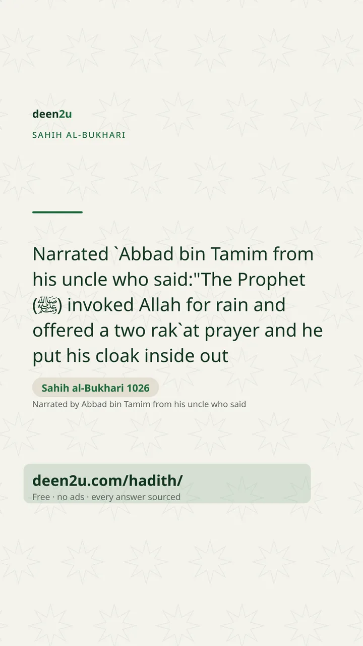 Sahih al-Bukhari 1026