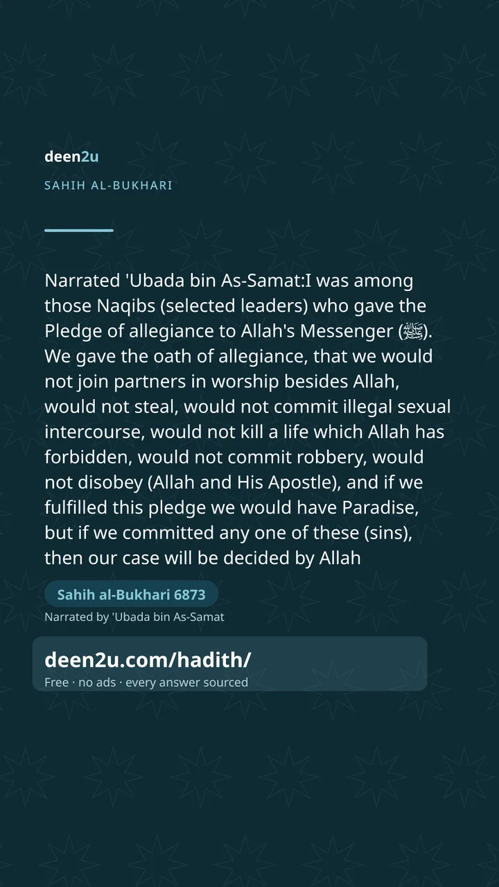 Sahih al-Bukhari 6873