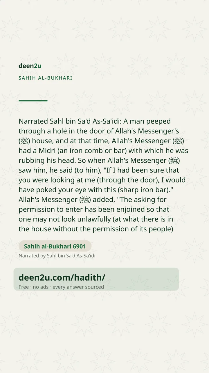 Sahih al-Bukhari 6901