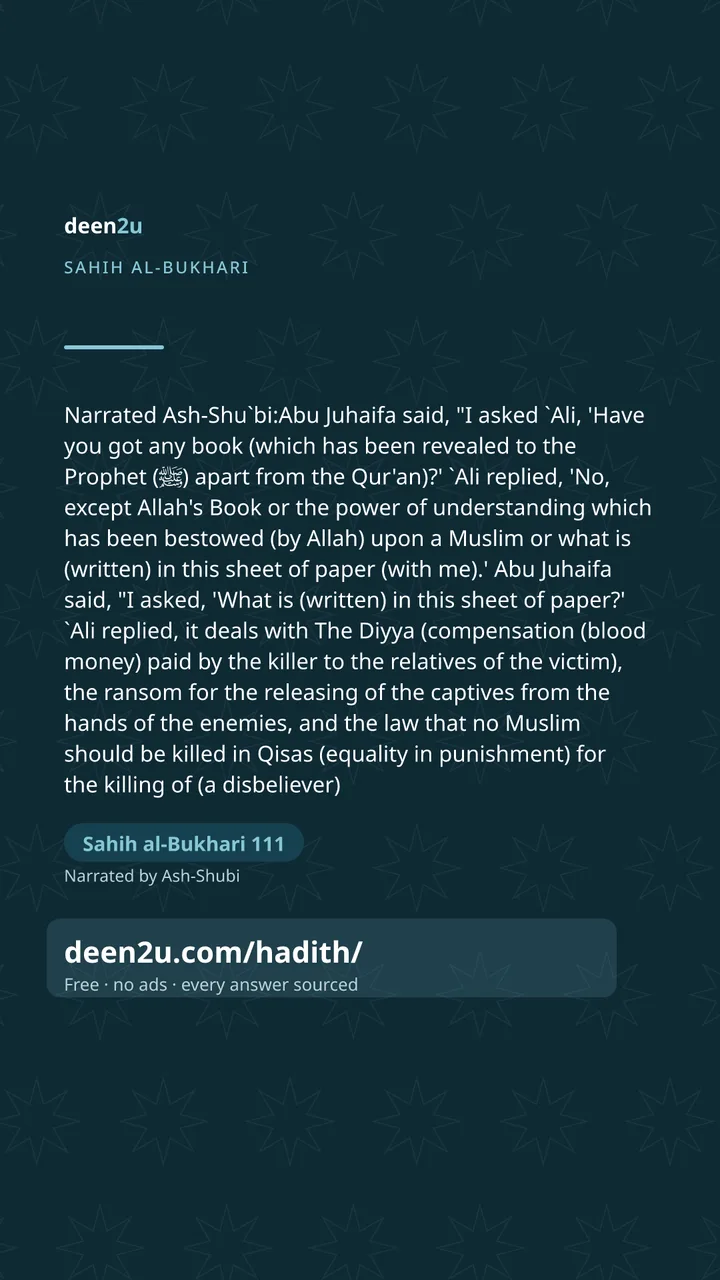 Sahih al-Bukhari 111